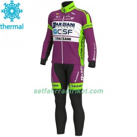 Radbekleidung Radtrikot Langarm + Lang Trägerhose 2020 Bardiani-CSF Winter Thermal Fleece N001